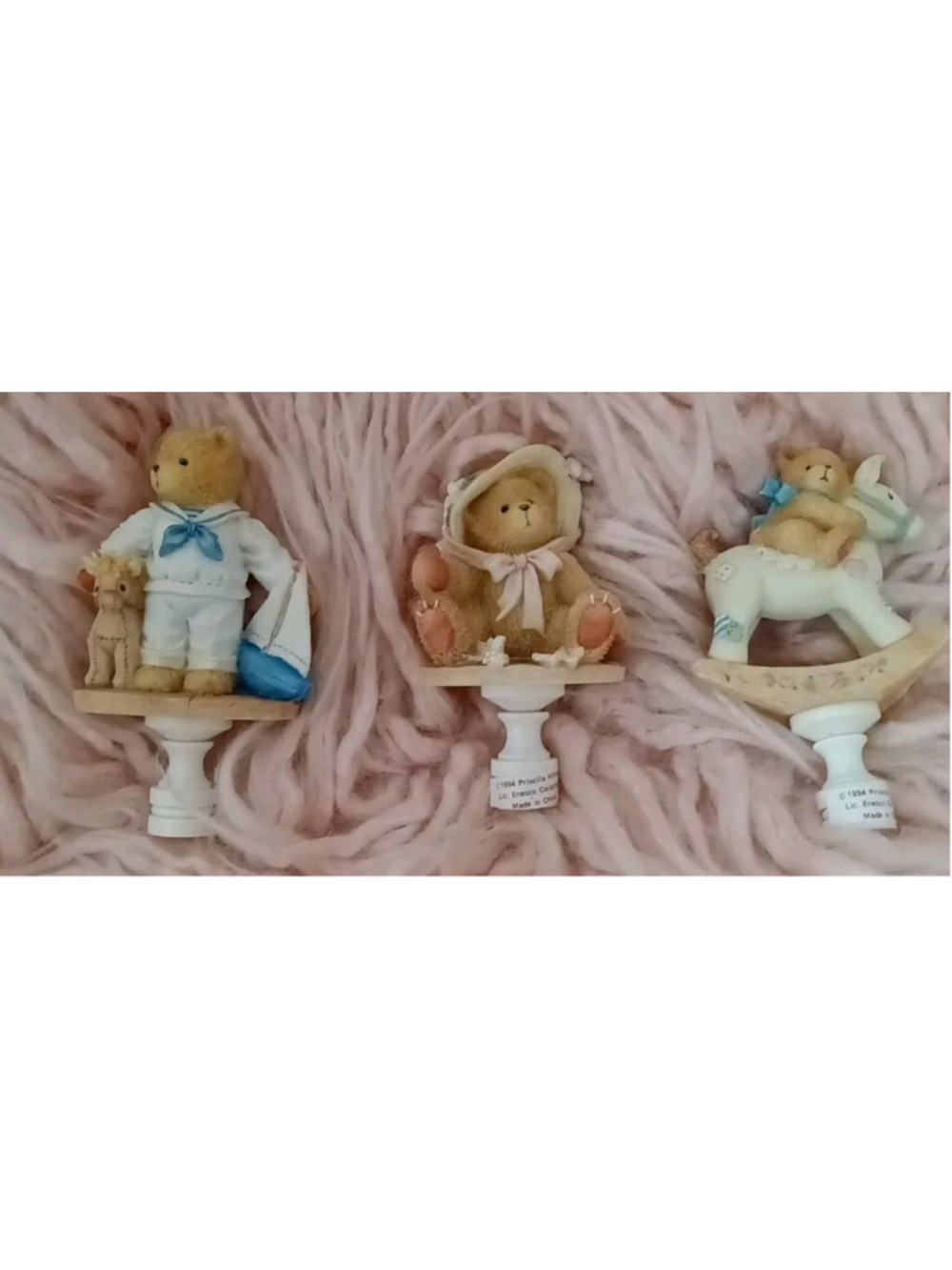 Pricilla Hillman 1994 lamp finials Custom Bundle 3 Sailor Sailboat Horse